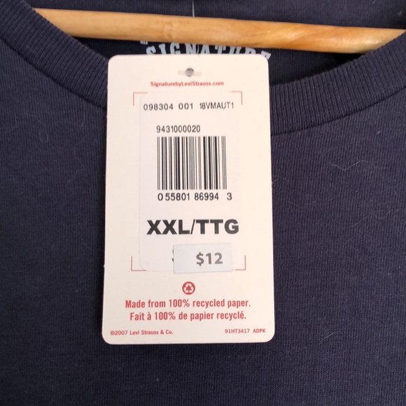 Men’s Levi’s T Shirt Navy XXL - Picture 2 of 2